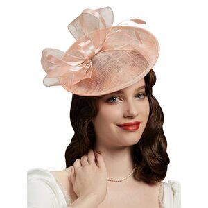 9127 Tea Party Hat Sinamay Fascinators For Women Race Derby Headpiece